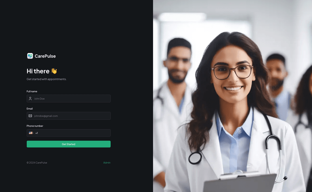 CarePulse patient management dashboard